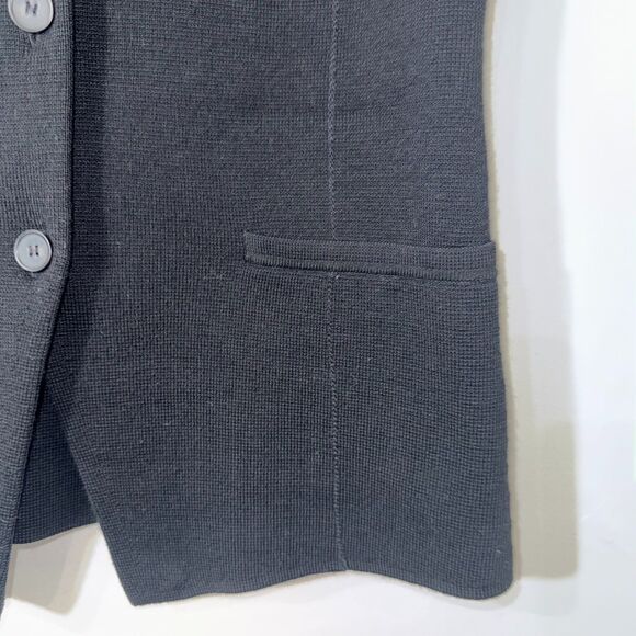 COS Knit Button Front Sweater Vest - Black M - Picture 3 of 5